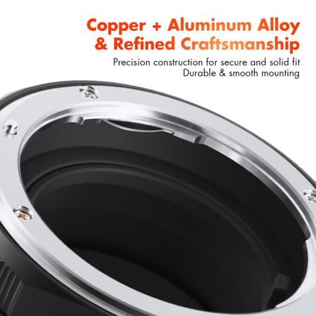 K&F Concept KF M18105 High-precision Lens Adapter Ring, Matte Paint, Orange Secondary Oxide, NIK (G)