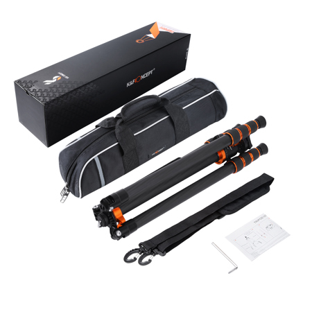 K&F Concept SA254C1 4-Section Carbon Fiber Tripod/Monopod with Ball Head