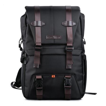 K F Concept Multi Functional Waterproof Camera Travel Backpack with Tripod Holder and Laptop Compartment Large Black