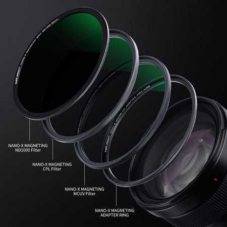 K&F Concept 58mm 3-Piece Magnetic Lens Filter Kit w/MCUV, CPL, ND1000 HD Filters