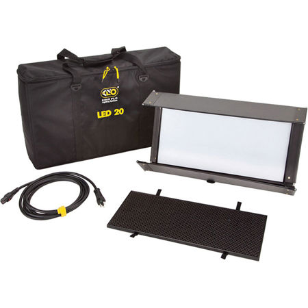 Kino Flo Diva-Lite LED 20 DMX Light Kit (Univ 120U), Includes Louver, MTP-LBC 41 Lollipop with 16mm Baby Receiver Curve & Soft Case