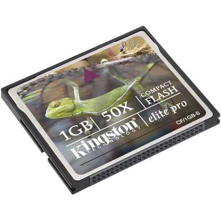 Kingston Technology 1 GB, 50x Elite Pro Compact Flash Memory Card. #CF1GBS