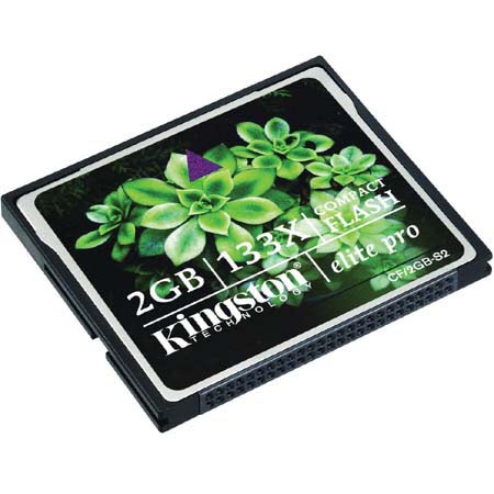 Kingston Technology 2 GB, 133x Elite Pro Compact Flash Memory Card #CF2GBS2