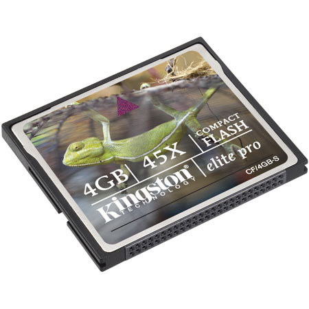 Kingston Technology 4GB, 45x Elite Pro Compact Flash Memory Card #CF4GBS
