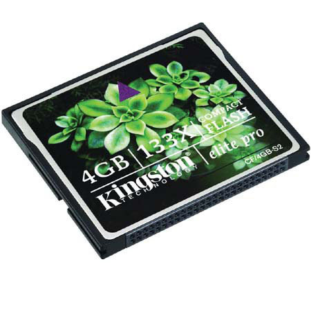 Kingston Technology 4GB 133x Elite Pro Compact Flash Memory Card - SKU#1621478