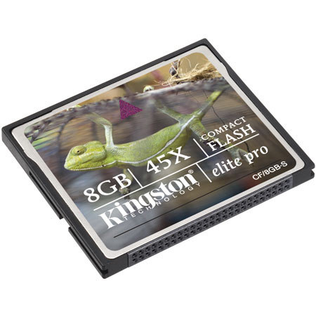 Kingston Technology 8GB, 45x Elite Pro Compact Flash Memory Card #CF8GBS