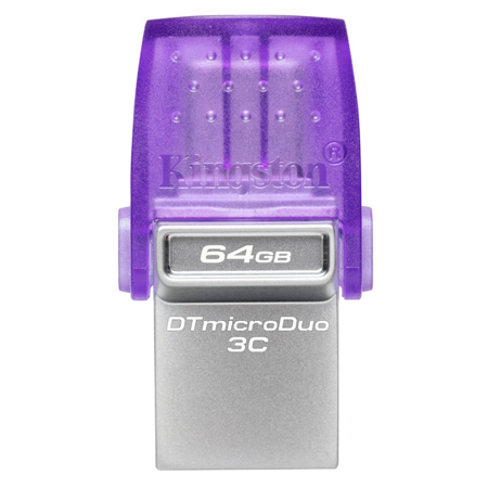 Kingston Technology DataTraveler microDuo 3C 64GB USB-C and USB-A Flash Drive