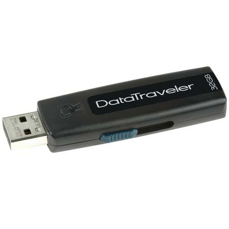 Kingston Tech DataTraveler 100,32GB Flash Drive, Black