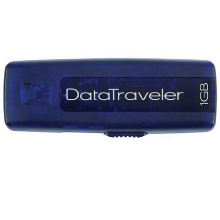Kingston Technology Data Traveler 100, 1 GB Flash Drive with USB 2.0 Interface, Blue