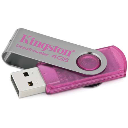 Kingston Tech DataTraveler 101, 4GB Flash Drive, Pink