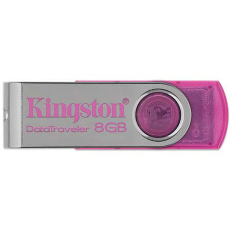 Kingston Tech DataTraveler 101, 8GB Flash Drive, Pink