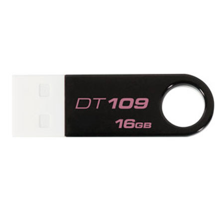 Kingston Technology DataTraveler 109 DT109K/16GBZ Flash Drive, Black and White
