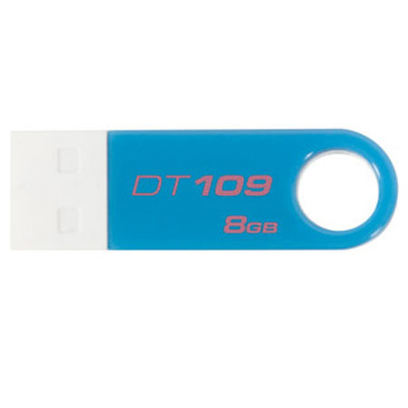 Kingston Technology DT109/8GBZ, 8GB Data Traveler 109, FlashDrive White/Blue