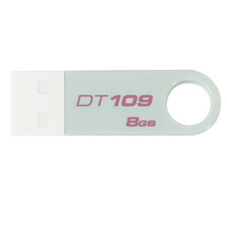 Kingston Technology DT109/8GBZ, 8GB Data Traveler 109, FlashDrive White/Silver