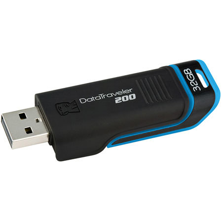 Kingston DT20032GB 32GB USB Flash Drive, Black