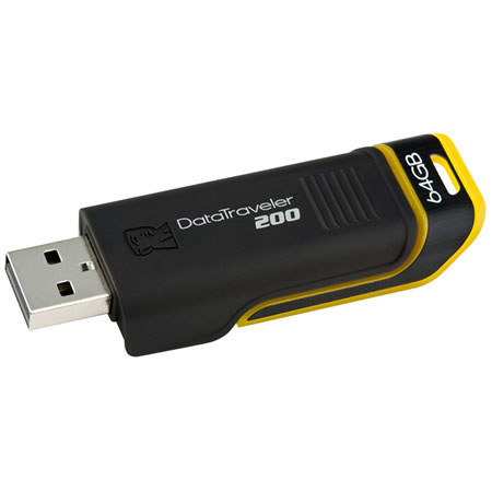 Kingston DT20064GB 64GB USB 2.0 Flash Drive, Black