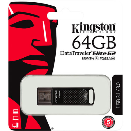 Kingston Technology 64GB DataTraveler Elite G2 USB 3.1 Flash Drive