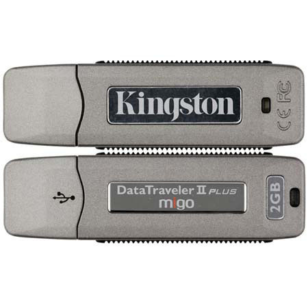 Kingston Technology DataTraveler II Plus, Migo Edition 2 GB Flash Drive, High Speed USB 2.0