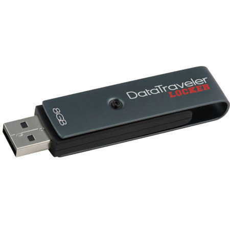 Kingston DTL8GB Datatraveler Locker Flash Drive, 8GB
