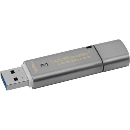 Kingston Technology 128GB DataTraveler Locker+ G3 USB 3.0 Flash Drive
