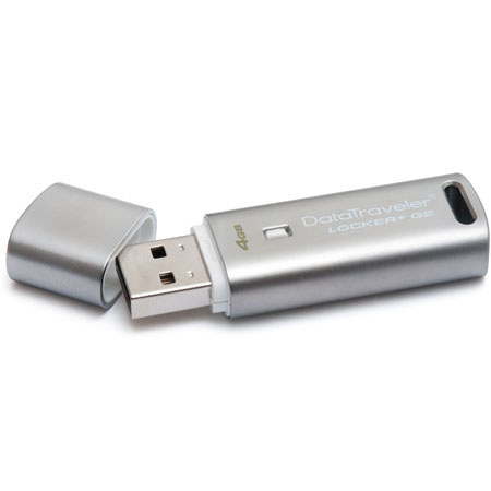 Kingston Technology DTLPG2/4GB, 4GB DataTraveler Locker+ G2 USB Flash Drive