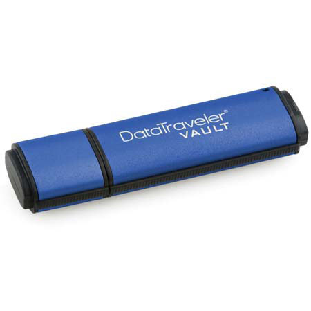 Kingston Technology Data Traveler Vault, 16GB Flash Drive with 256bit AES Hardware Based Encryption, USB 2.0