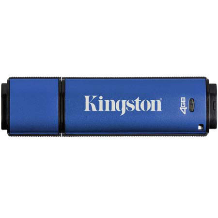 Kingston Technology Data Traveler Vault, 4GB Flash Drive with 256bit AES Hardware-Based Encryption - USB 2.0