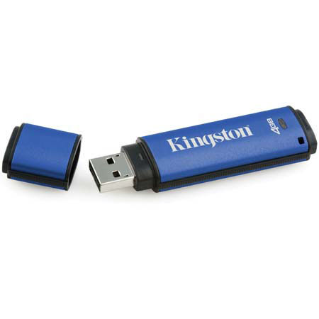 Kingston DTVP/4GB Data Traveler Vault, 4GB Flash Drive