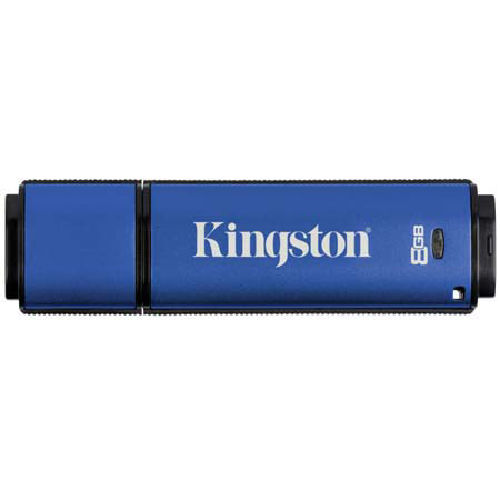 Kingston Technology Data Traveler Vault 8GB Flash Drive w/256bit AES #DTVP/8GB
