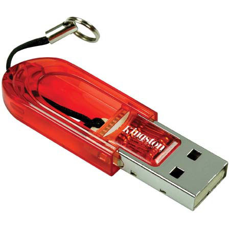 Kingston Tech MicroSD Card Reader w/USB Interface, Red