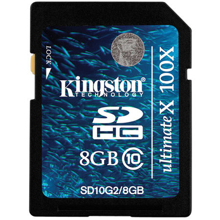 Kingston 8GB Ultimate X Class 10 SDHC Memory Card