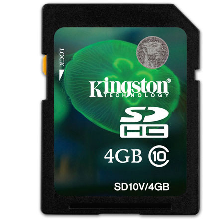 Kingston Technology 4GB Class 10 SDHC Memory Value Card