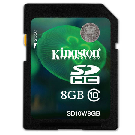 Kingston 8GB Class 10 SDHC Memory Card