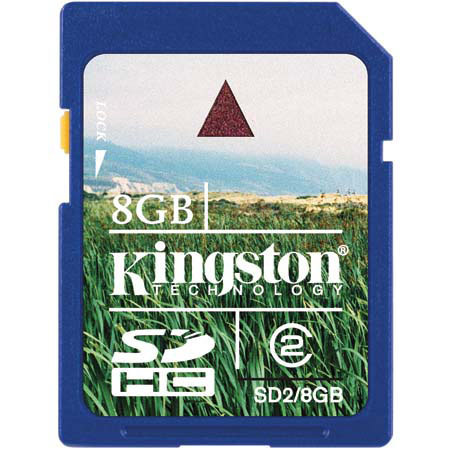 Kingston Technology 8GB Class 2 SDHC Memory Card