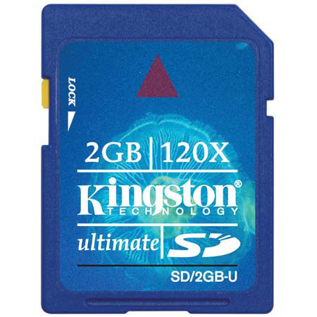 Kingston Technology 2 GB, 120x Ultimate Secure Digital (SD) Memory Card #SD2GBU