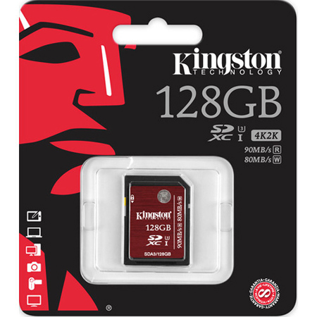 Kingston 128GB SDXC Class 3 UHS-I U3 Memory Card
