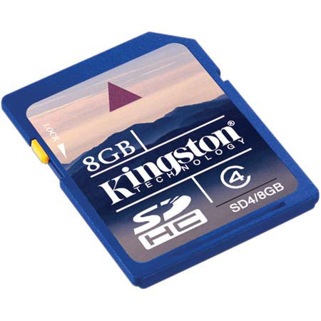 Kingston 8GB Class 4 SDHC Memory Card