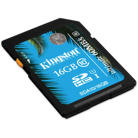 Kingston 16GB Class 10 SDHC Memory Card
