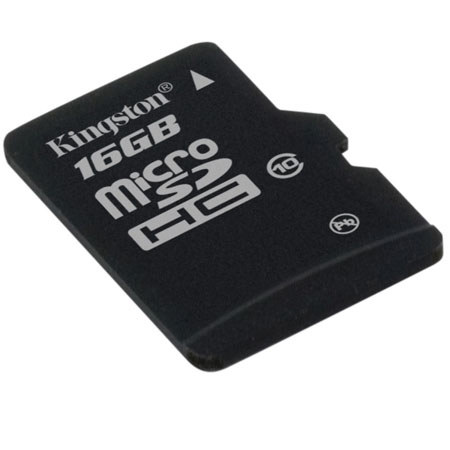Kingston 16GB Class 10 SDHC Memory Card + SD Adapter