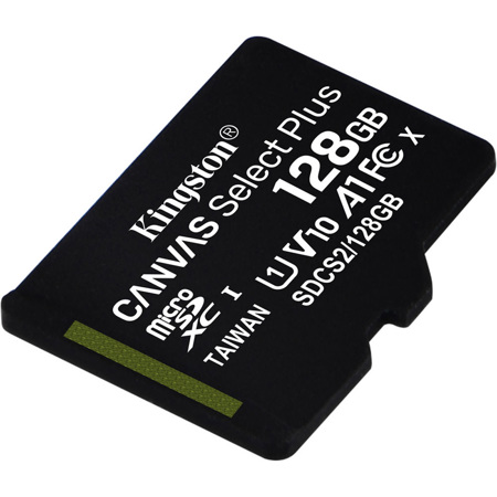 Kingston Technology Canvas Select Plus 128GB microSDXC UHS-I Class10 Memory Card