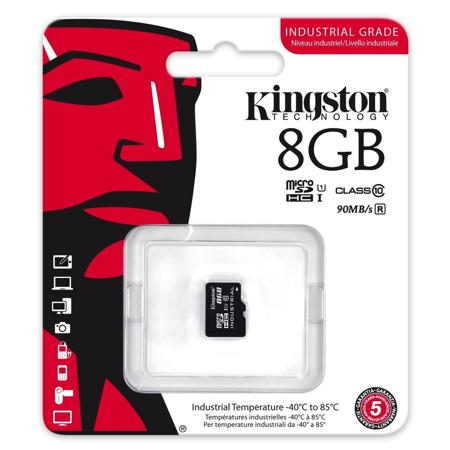 Kingston Technology 8GB microSDHC UHS-I Class 10 Industrial Tempe. Memory Card