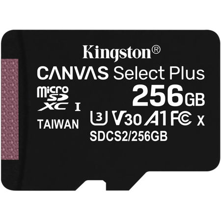 Kingston Technology Canvas Select Plus 256GB microSDXC UHS-I Class 10 Memory Card