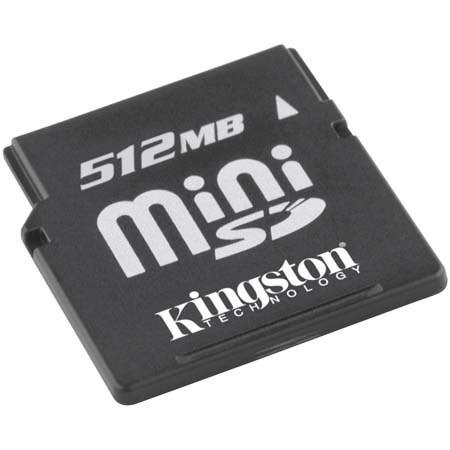 Kingston Technology 512mb Mini Secure Digital (miniSD) Memory Card #SDM512