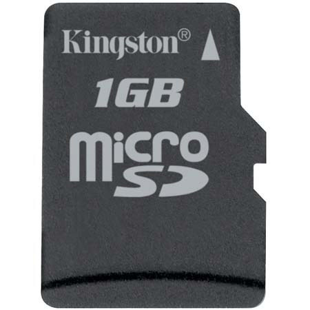 Kingston Technology 1 GB Micro Secure Digital, microSD, Memory Card with SD Adapter