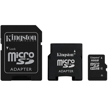 Kingston SDC416GB2ADP 16GB microSDHC with Adaptr