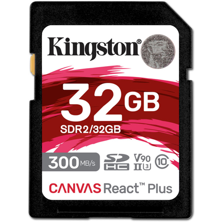 Kingston Technology Canvas React Plus 32GB SDHC UHS-II Memory Card