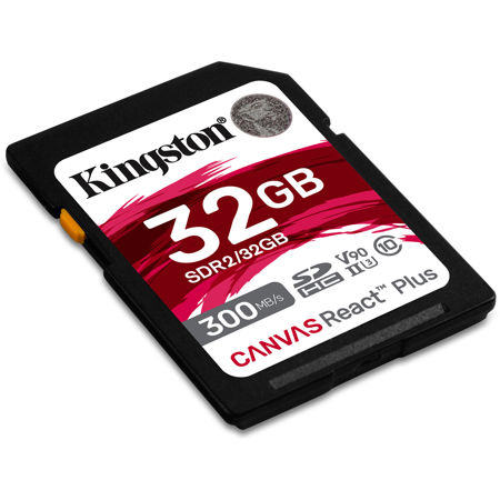 Kingston Technology Canvas React Plus 32GB SDHC UHS-II Memory Card