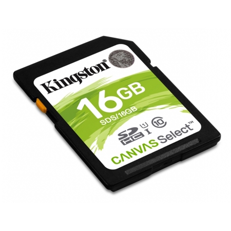 Kingston Technology Canvas Select 16GB Class 10 UHS-I SDHC Memory Card