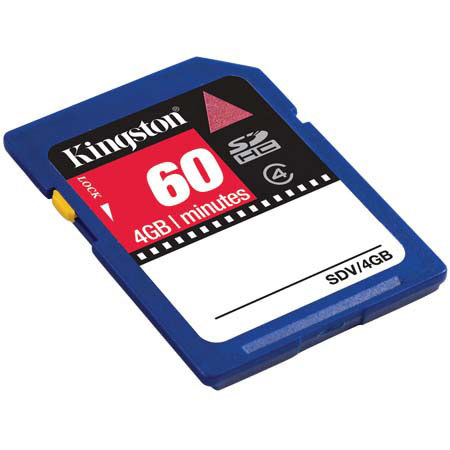 Kingston SDV4GB 4GB Class 4 SDHC Video Memory Card