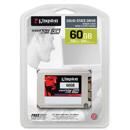 Kingston Technology SSDNow KC380 Micro SATA 3 1.8" 60GB Internal SSD